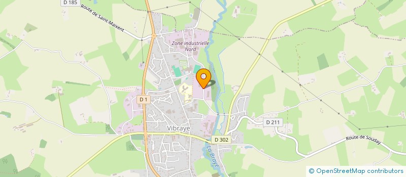 localisation de l'entreprise COOP'PROD  VIBRAYE