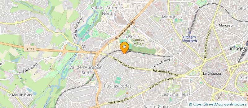 localisation de l'entreprise COOP&RE à LIMOGES