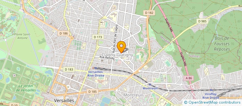 localisation de l'entreprise COOP SCOLAIR J FILLES DANSE à VERSAILLES