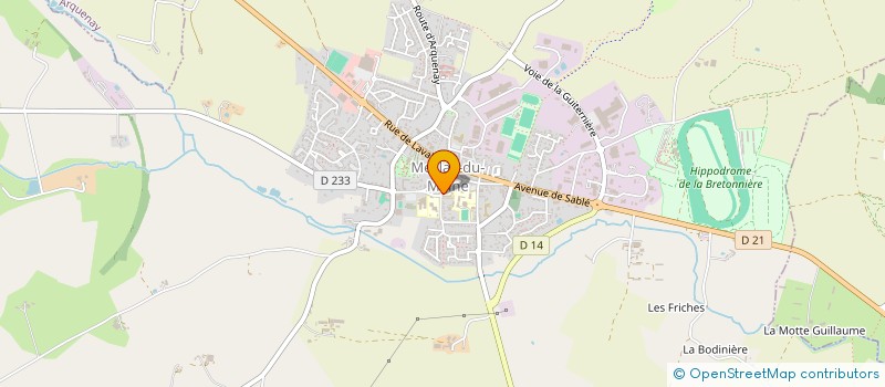 localisation de l'entreprise COOP SCOLAIRE DE L'ECOLE PUBLIQUE MIXTE  MESLAY-DU-MAINE