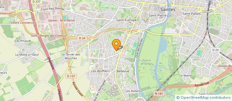 localisation de l'entreprise COOP SCOLAIRE JEAN JAURES  SAINTES