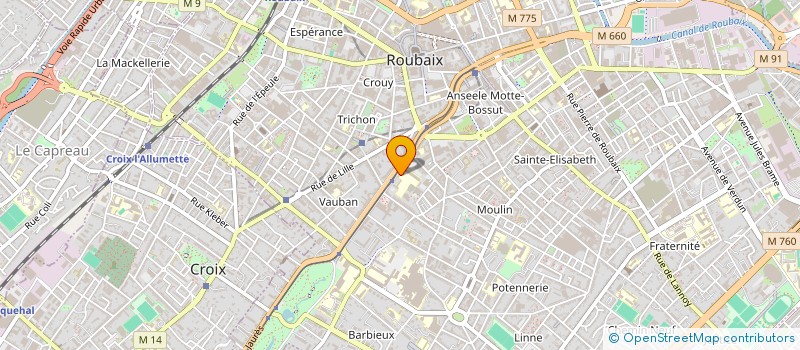 localisation de l'entreprise COOP SCOLAIRE LYCEE TECHNIQUE  ROUBAIX