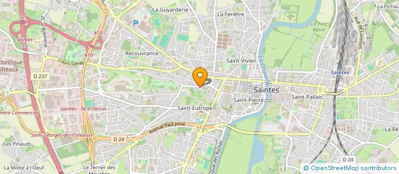 localisation de l'entreprise COOP SCOLAIRE PASTEUR 1 à SAINTES