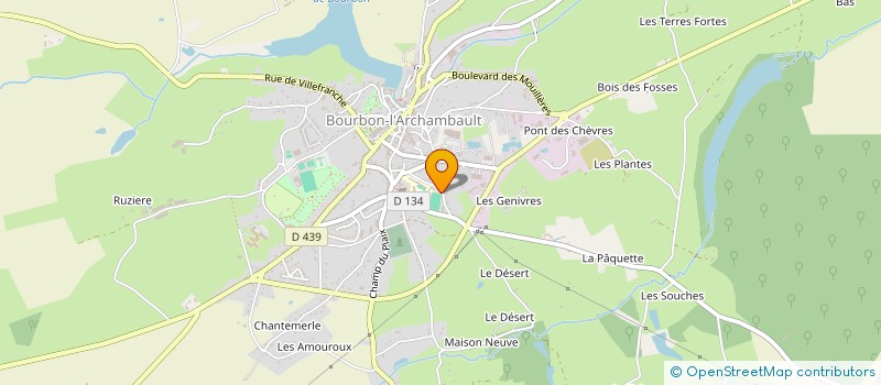 localisation de l'entreprise COOP SCOLAIRE RUCHE BOURBONN à BOURBON-L'ARCHAMBAULT
