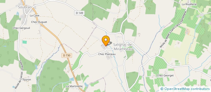 localisation de l'entreprise COOP UTILIS VINS SOUS PRODU VINIF MIRAMB à COUTRAS