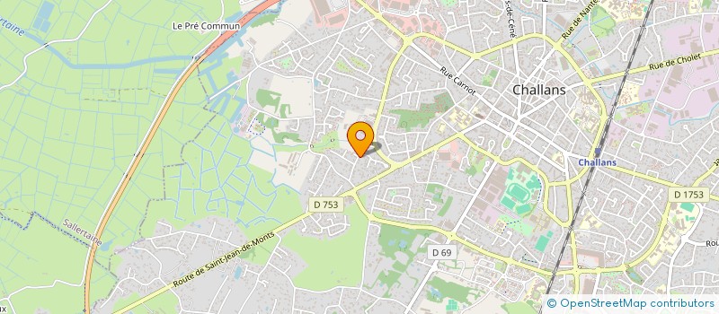 localisation de l'entreprise COOP VIANDE DE LA REGION ATLANTIQUE à CHALLANS