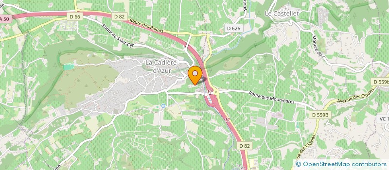 localisation de l'entreprise COOP VINICOLE LA CADIERENNE à LA CADIERE D'AZUR