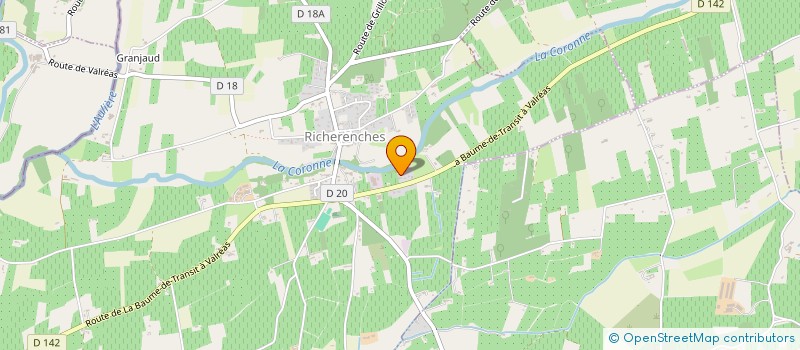 localisation de l'entreprise COOP VINICOLE LE CELLIER DES TEMPLIERS à RICHERENCHES