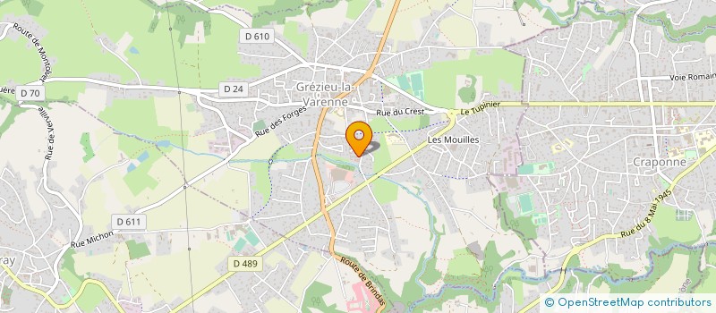 localisation de l'entreprise COOPAWATT SCOP à GREZIEU-LA-VARENNE