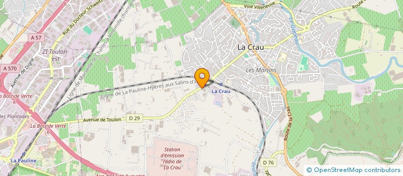 localisation de l'entreprise COOPAZUR PROVENCE à LA CRAU