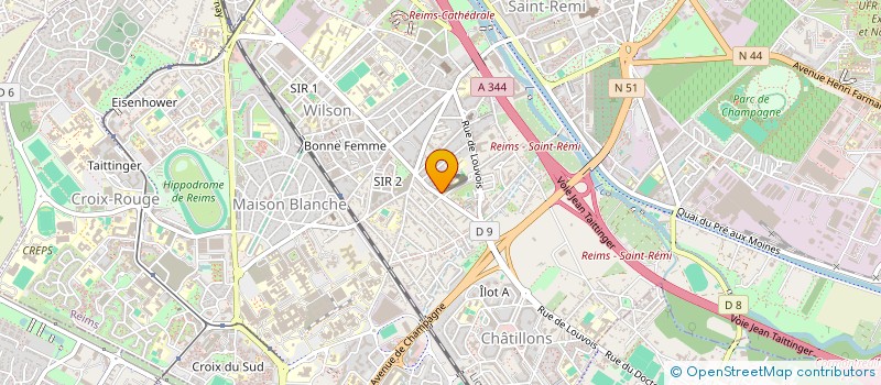 localisation de l'entreprise COOPER SCOLAIRE ECOLE PRIMAIRE BARTHOU  REIMS