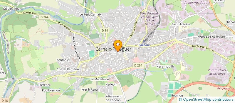 localisation de l'entreprise COOPER SCOLAIRE NO 175  CARHAIX-PLOUGUER