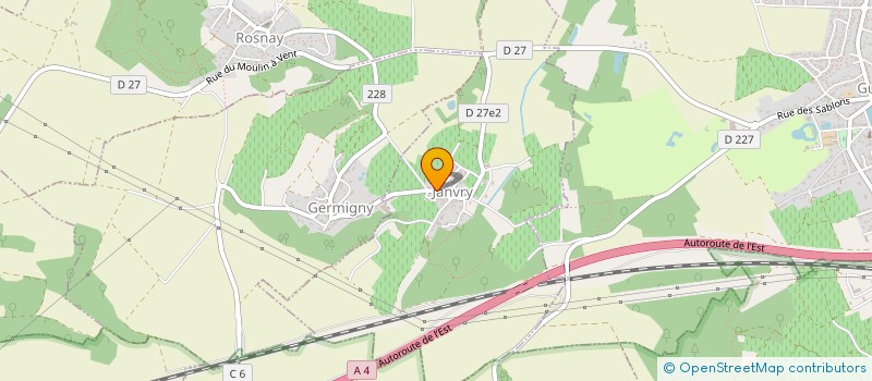 localisation de l'entreprise COOPER VINICOLE GERMIGNY JANVRY ROSNAY à JANVRY