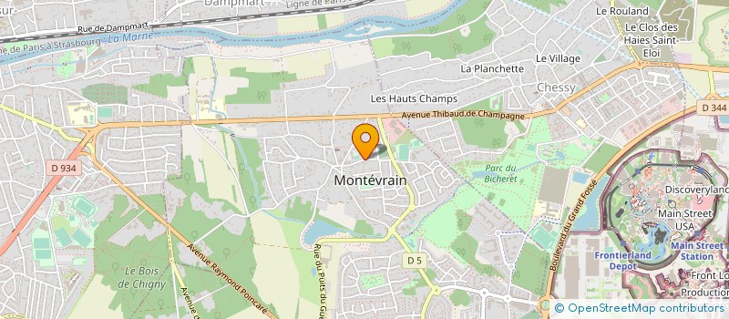 localisation de l'entreprise COOPERA SCOLAIRE LE VERGER ELEMENTAIRE  MONTEVRAIN