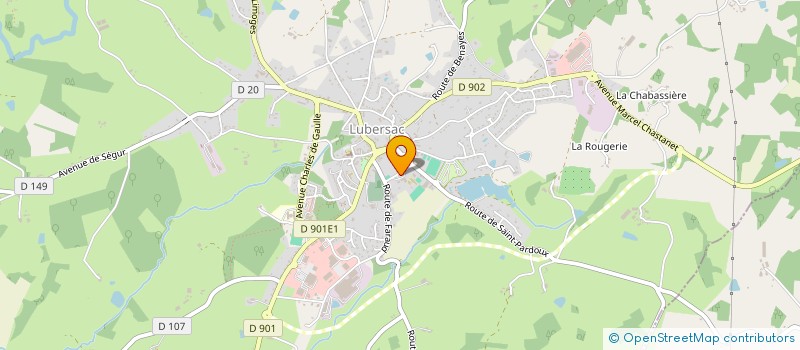 localisation de l'entreprise COOPERAT AGRICOLE ELEVEURS HAUT LIMOUSIN  LUBERSAC