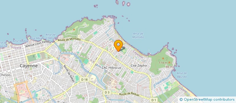 localisation de l'entreprise COOPERATION AMAZONIENNE GUYANE-BRESIL  CAYENNE