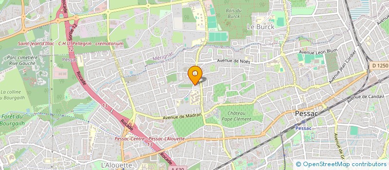 localisation de l'entreprise COOPERATION ET SOLIDARITE SANS FRONTIERES COOP SOLIDARITE à PESSAC
