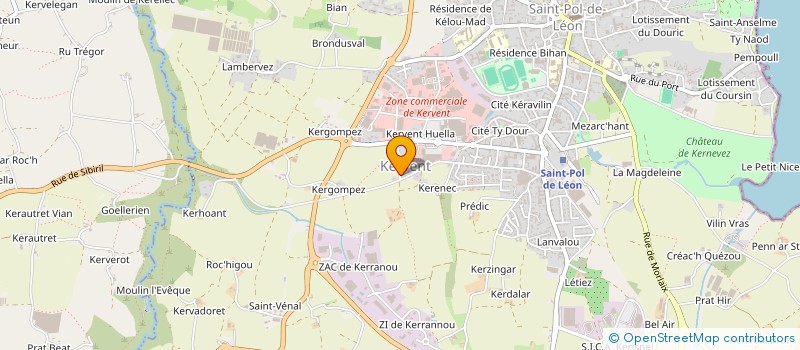 localisation de l'entreprise COOPERATIVE AGRICOLE LA BRETONNE à SAINT-POL-DE-LEON