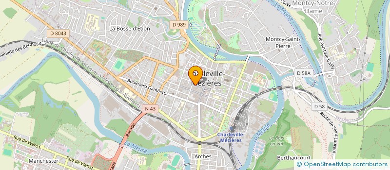 localisation de l'entreprise COOPERATIVE ARDENNES BIO  CHARLEVILLE-MEZIERES