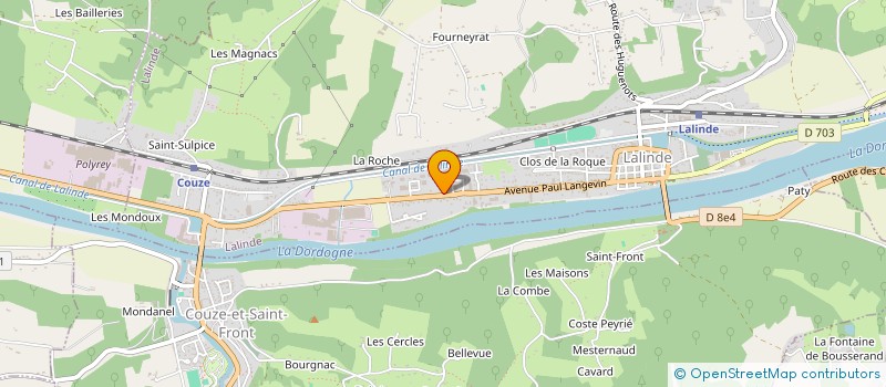 localisation de l'entreprise COOPERATIVE ARTISANALE BATIM LINDOIS à LALINDE