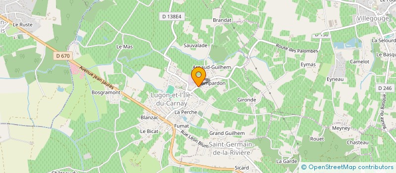 localisation de l'entreprise COOPERATIVE D'UTILISATION DE MATERIEL AGRICOLE DE L'UNION  LUGON-ET-L'ILE-DU-CARNAY