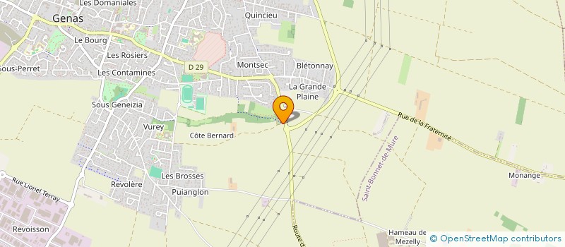 localisation de l'entreprise COOPERATIVE D'UTILISATION DE MATERIELS AGRICOLES LES ROBINS DES CHAMPS - CUMA LES ROBINS DES CHAMPS  GENAS