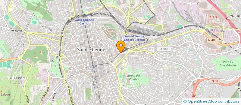 localisation de l'entreprise COOPERATIVE DE CONSOMMATION DU PERSONNEL DES GROUPES DE LA COMMUNICATION DE LA POSTE ET FRANCE TELECOM, ORANGE-LOIRE,  SAINT-ETIENNE