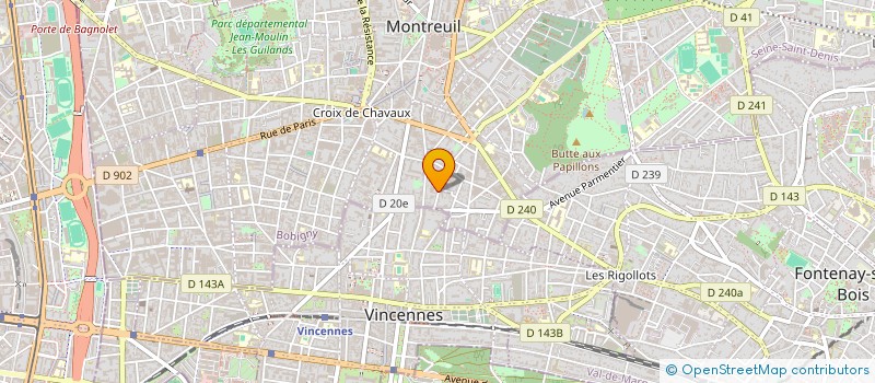 localisation de l'entreprise COOPERATIVE DE DISTRIBUTION DE PEINTURES  MONTREUIL