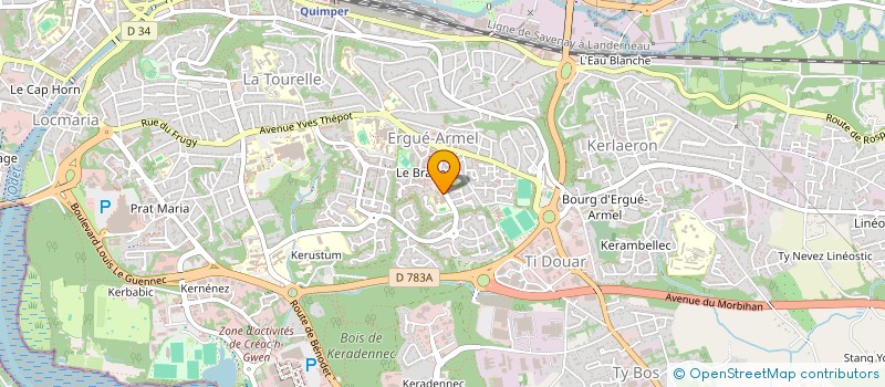 localisation de l'entreprise COOPERATIVE DE L ECOLE ELEMENTAIRE EDMOND MICHELET à QUIMPER