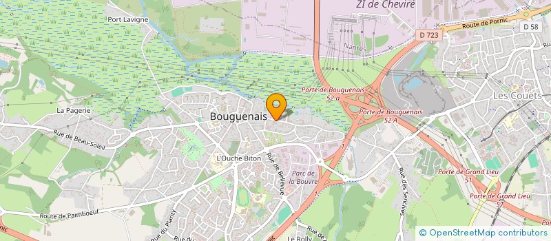 localisation de l'entreprise COOPERATIVE DE L ENSEIGNEMENT PUBLIC DE BOUGUENAIS-CENTRE (CEPBC) à BOUGUENAIS