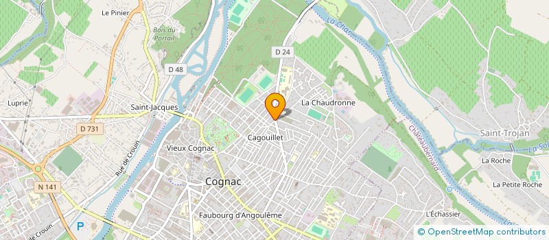 localisation de l'entreprise COOPERATIVE DES CRUS DE BOIS à COGNAC
