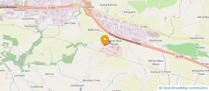 localisation de l'entreprise COOPERATIVE DES PETITES ENTREPRISES DE LOCTUDY  SAINT-EVARZEC