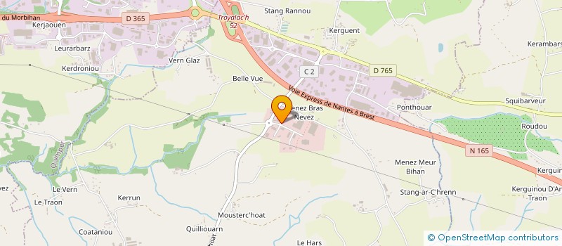 localisation de l'entreprise COOPERATIVE DES PETITES ENTREPRISES DE SAINT POL DE LEON  SAINT-EVARZEC