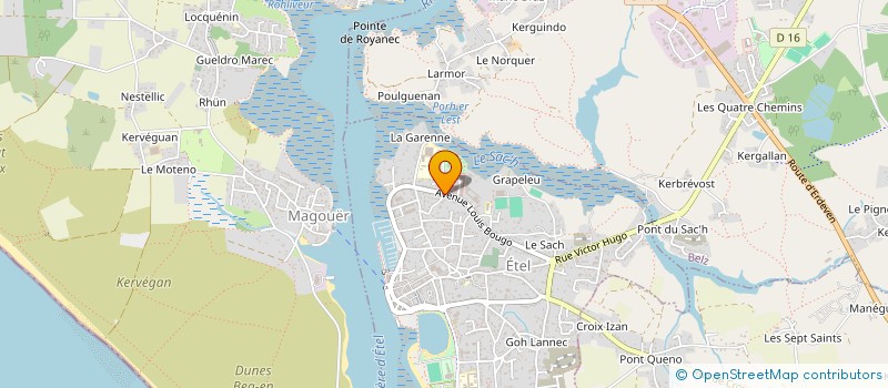 localisation de l'entreprise COOPERATIVE DU CROSSA D'ETEL  ETEL