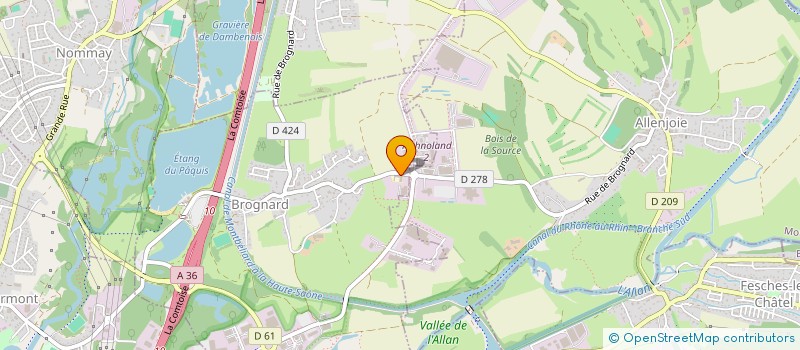 localisation de l'entreprise COOPERATIVE ECOLE DES 3 FONTAINES BROGNARD  BROGNARD