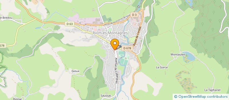 localisation de l'entreprise COOPERATIVE FERMIERS REUNIS DU CANTAL à RIOM-ES-MONTAGNES