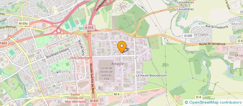 localisation de l'entreprise COOPERATIVE OUVRIERE MOSELLANE ELECTRICI à METZ