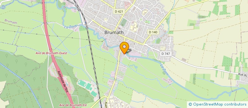 localisation de l'entreprise COOPERATIVE PRODUCTEURS VIANDE ALSACE  BRUMATH