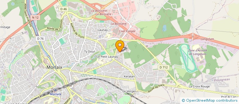 localisation de l'entreprise COOPERATIVE SCOLAIRE DE KERFRAVAL à MORLAIX