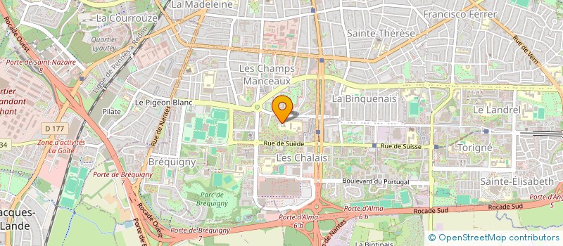 localisation de l'entreprise COOPERATIVE SCOLAIRE DE L'ECOLE ELEMENTAIRE JACQUES PREVERT RENNES  RENNES