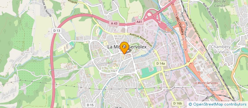 localisation de l'entreprise COOPERATIVE SCOLAIRE DE L ECOLE ELEMENTAIRE LOUIS PERGAUD DE LA MOTTE SERVOLEX  LA MOTTE-SERVOLEX