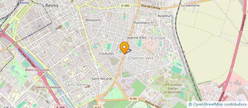 localisation de l'entreprise COOPERATIVE SCOLAIRE DE L'ECOLE POMMERY  REIMS