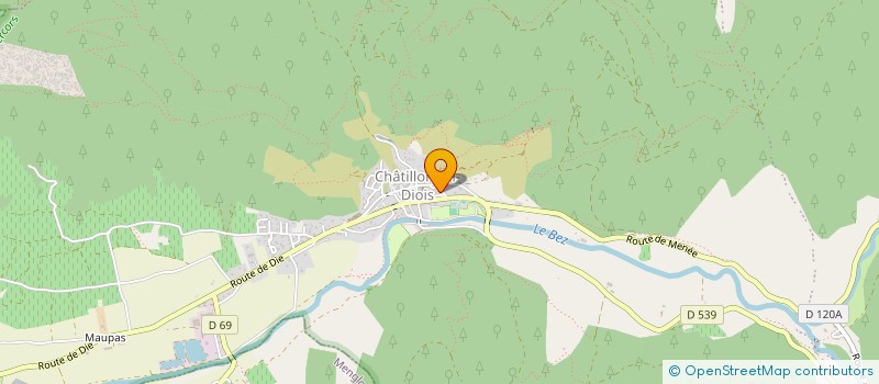 localisation de l'entreprise COOPERATIVE SCOLAIRE DE L'ECOLE PRIMAIRE PUBLIQUE  CHATILLON-EN-DIOIS