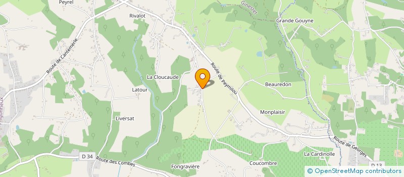 localisation de l'entreprise COOPERATIVE SCOLAIRE DE PEYMILOU  PRIGONRIEUX