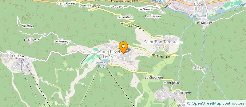 localisation de l'entreprise COOPERATIVE SCOLAIRE DES ECOLES DU PRAZ à COURCHEVEL