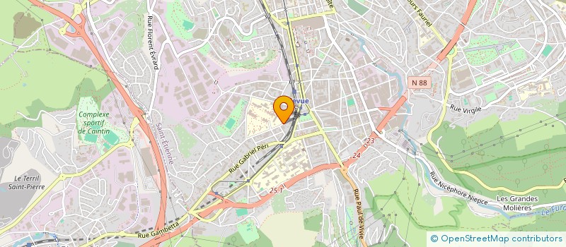 localisation de l'entreprise COOPERATIVE SCOLAIRE DU LYCEE HONORE D URFE  SAINT-ETIENNE