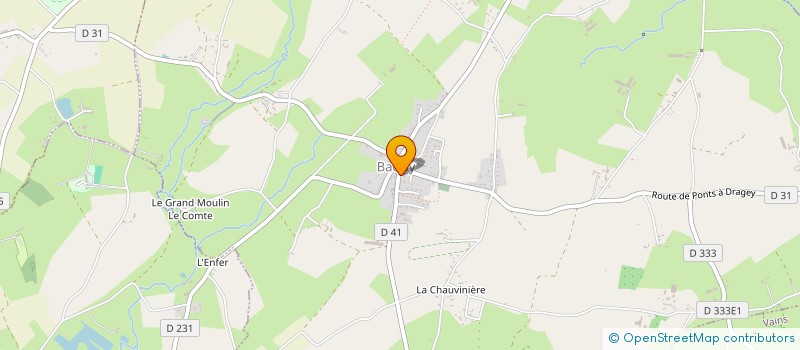 localisation de l'entreprise COOPERATIVE SCOLAIRE DU RPI BACILLY VAINS  BACILLY