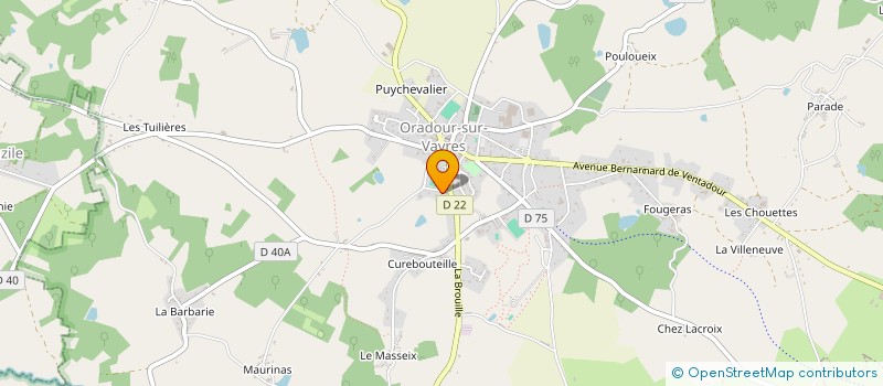 localisation de l'entreprise COOPERATIVE SCOLAIRE - ECOLE D'ORADOUR-SUR-VAYRES à ORADOUR-SUR-VAYRES