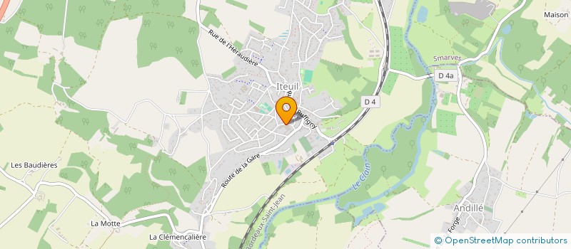 localisation de l'entreprise COOPERATIVE SCOLAIRE ECOLE ELEMENTAIRE PUBLIQUE MIXTE ITEUIL  ITEUIL