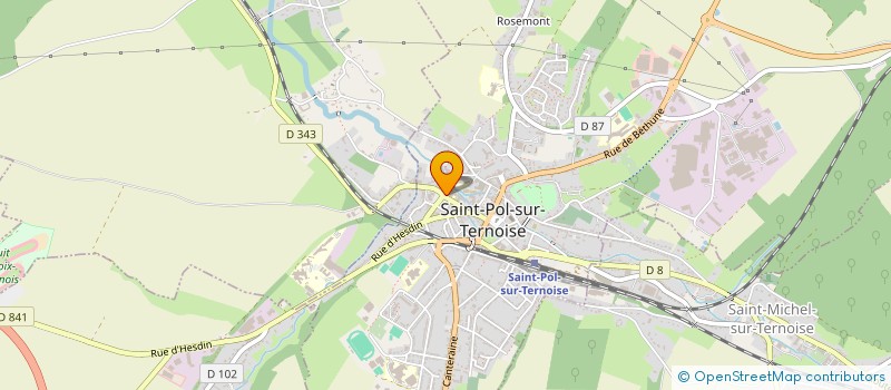 localisation de l'entreprise COOPERATIVE SCOLAIRE ECOLE LA FONTAINE à SAINT-POL-SUR-TERNOISE